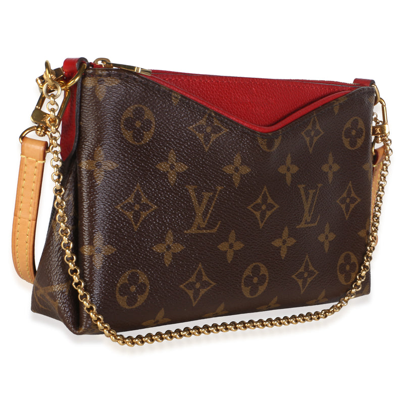 Louis Vuitton Cherry Monogram Canvas Pallas Clutch Brown; Multicolor Coated