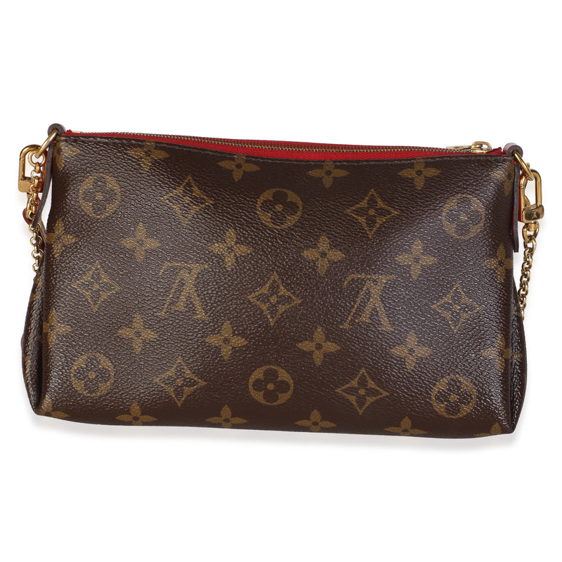 Louis Vuitton Cherry Monogram Canvas Pallas Clutch Brown; Multicolor Coated