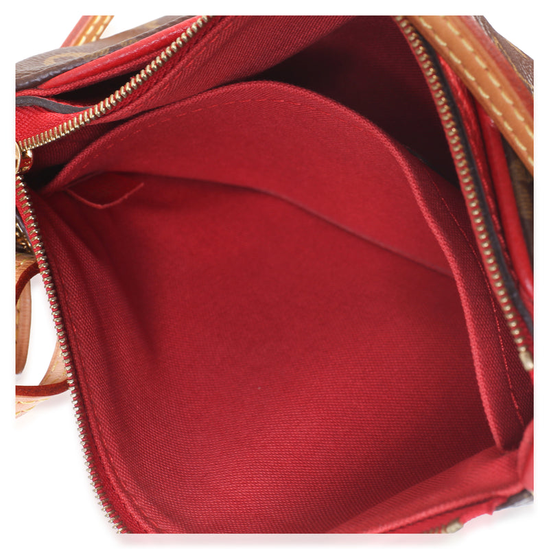 Louis Vuitton Cherry Monogram Canvas Pallas Clutch Brown; Multicolor Coated