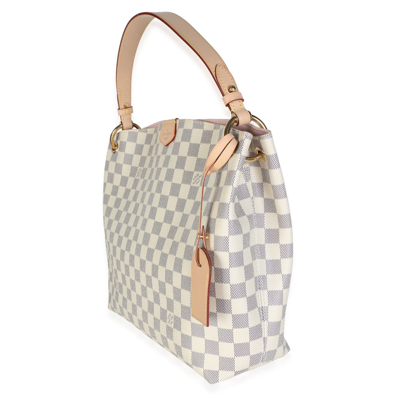 Louis Vuitton Damier Azur Canvas Graceful Pm Beige Coated Bag