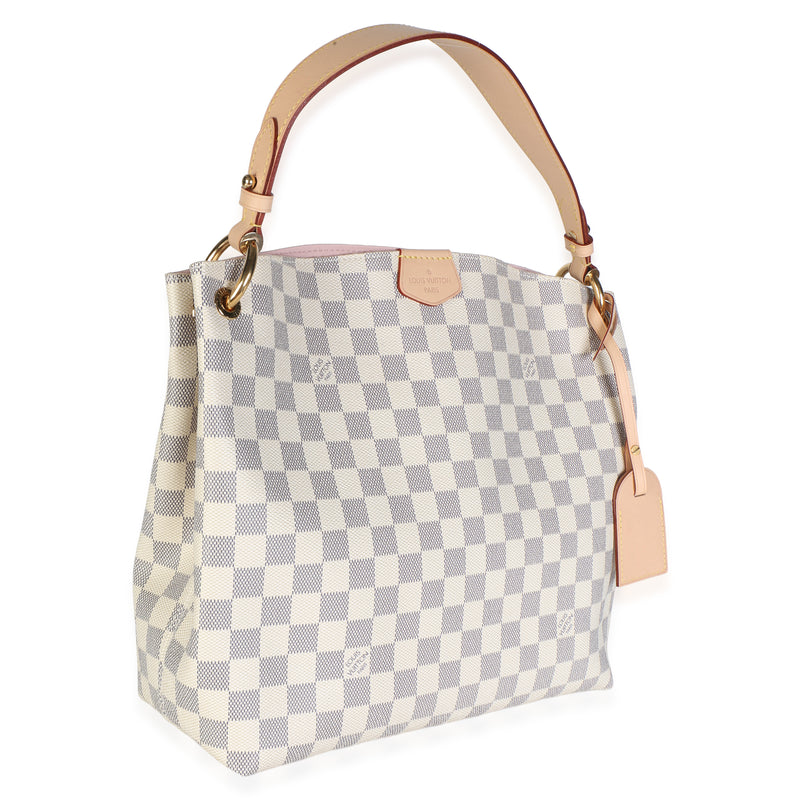 Louis Vuitton Damier Azur Canvas Graceful Pm Beige Coated Bag
