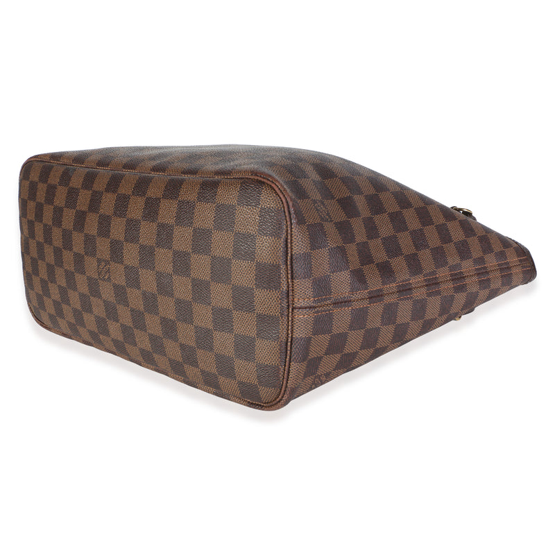 Louis Vuitton Damier Ebene Canvas Neverfull Mm Brown Coated Bag