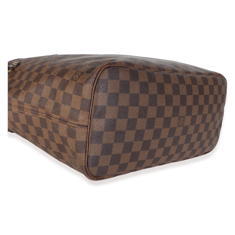 Louis Vuitton Damier Ebene Canvas Neverfull Mm Brown Coated Bag