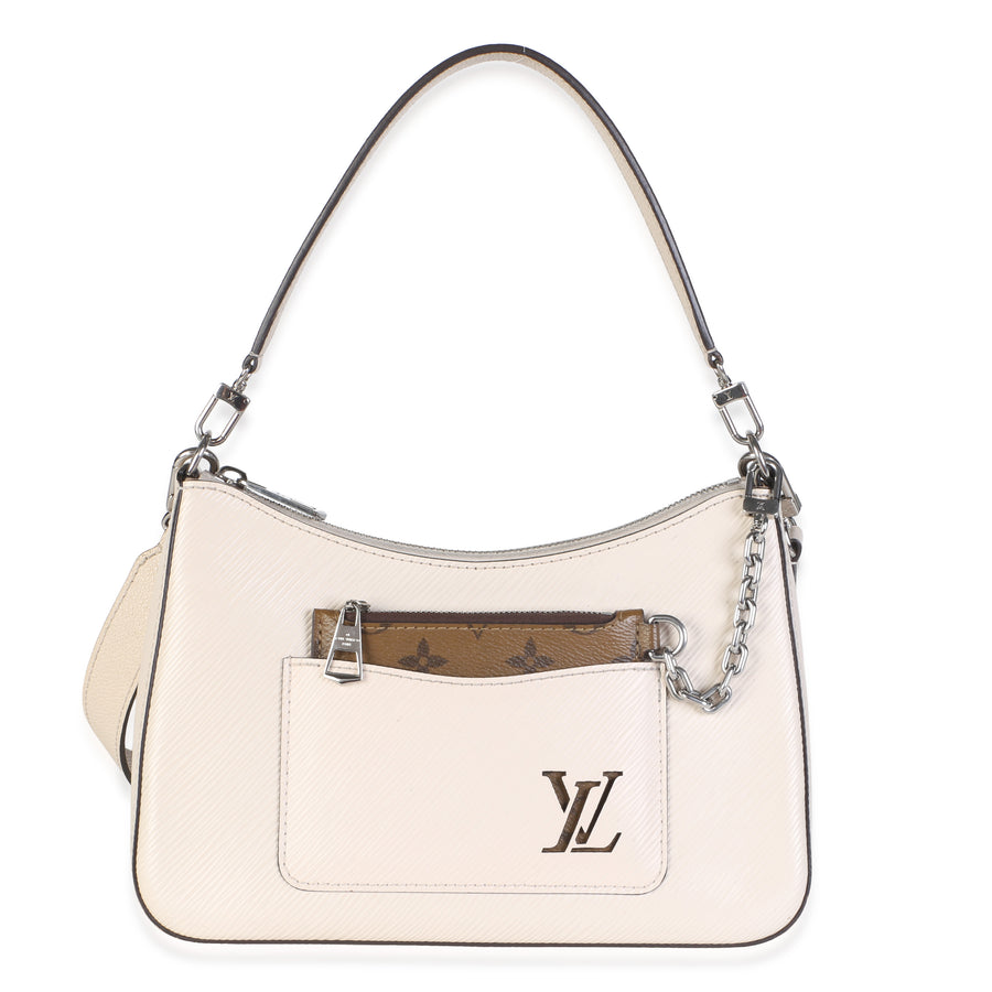 Louis Vuitton Quartz Epi Marelle White Leather Bag