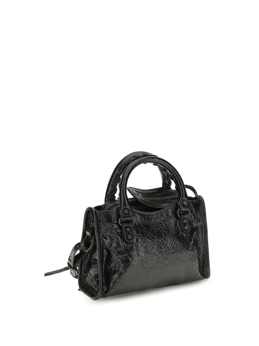Balenciaga Le City Nano Top Handle Bag — Black Lambskin