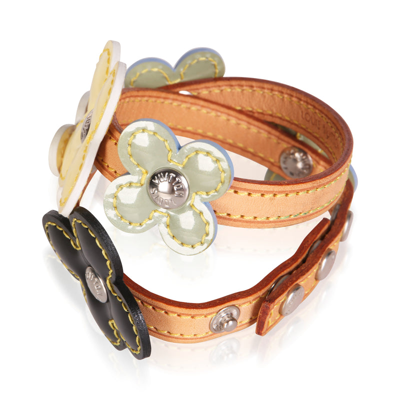 Louis Vuitton Vernis Leather Flower Wrap Bracelet Bracelets