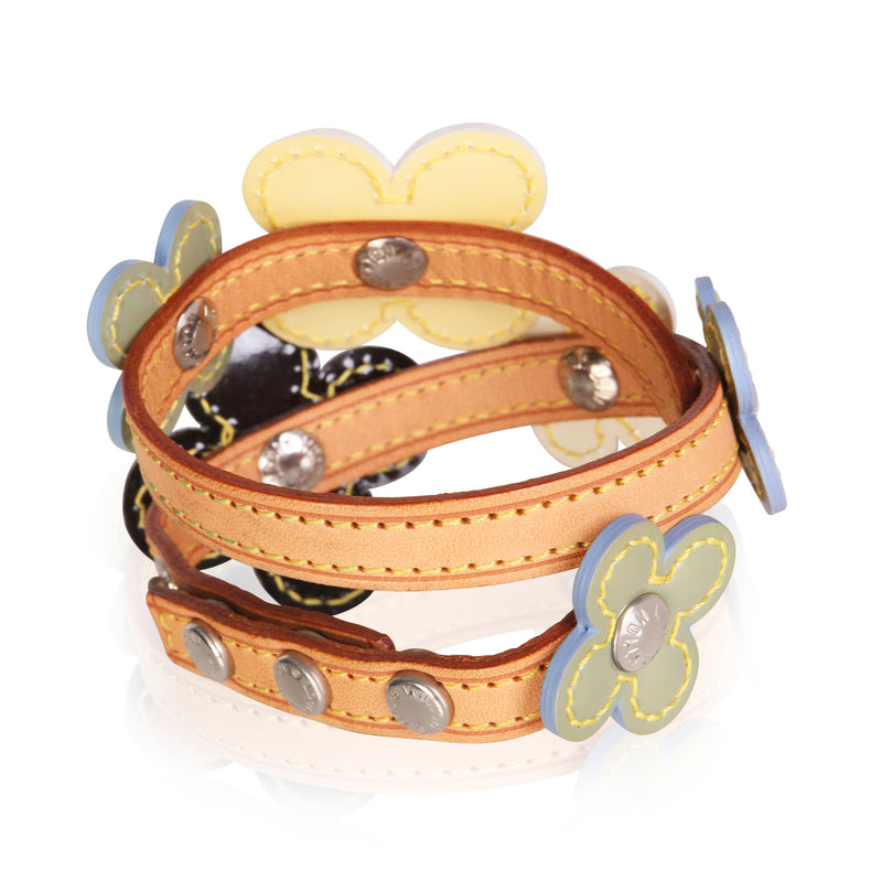 Louis Vuitton Vernis Leather Flower Wrap Bracelet Bracelets