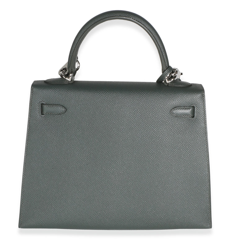Hermès Vert Mangrove Epsom Sellier Kelly 25 Phw Green Leather Bag