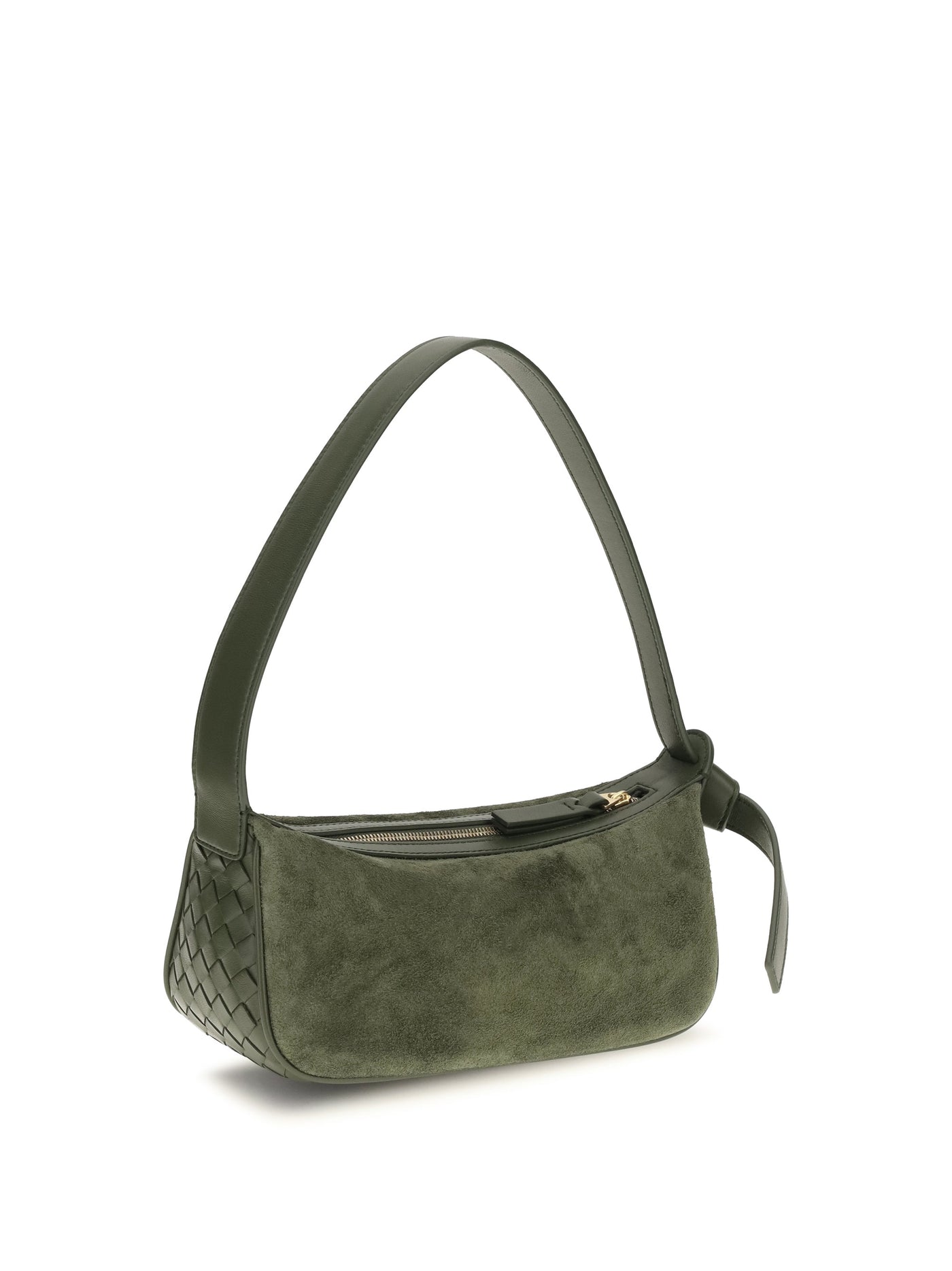 Bottega Veneta Nodo Shoulder Bag — Green Calf Leather (bos Taurus)