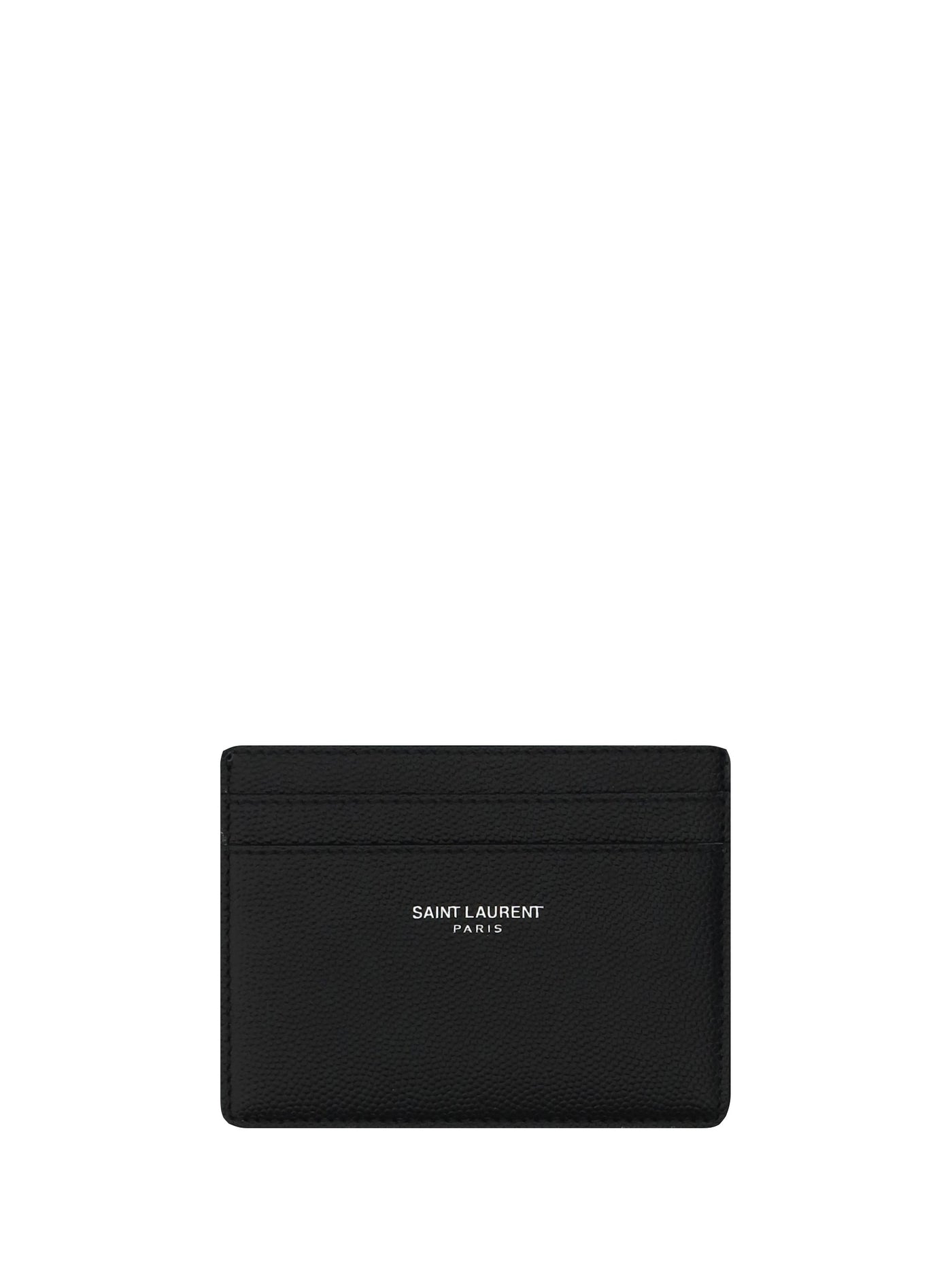 Saint Laurent Grain Card Case — Black Calf Leather Bos Taurus Cases