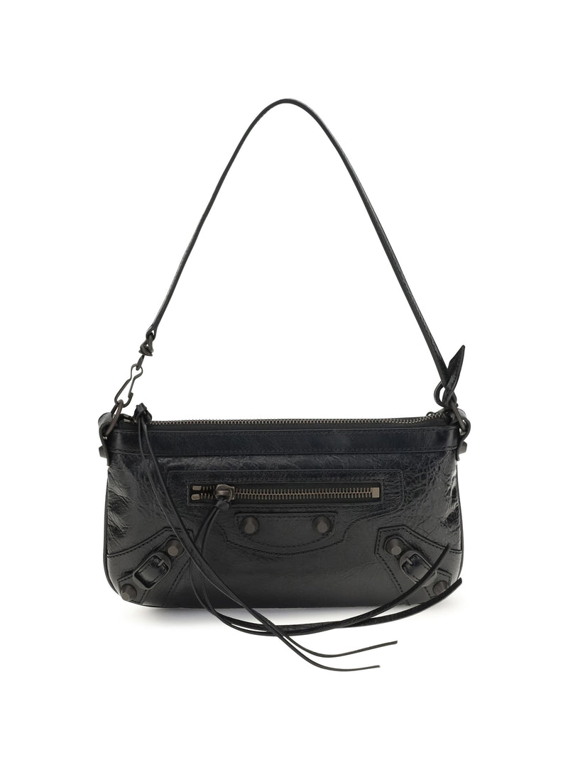 Balenciaga Le City Shoulder Bag — Black Lambskin