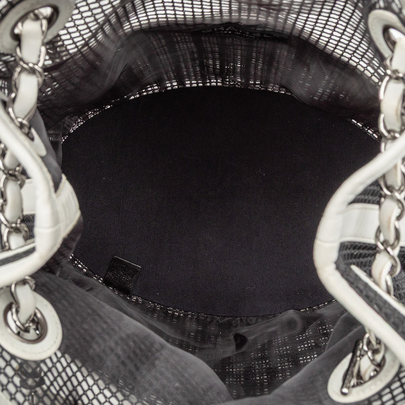 CC Mesh and Calfskin Bucket Bag - Image 4