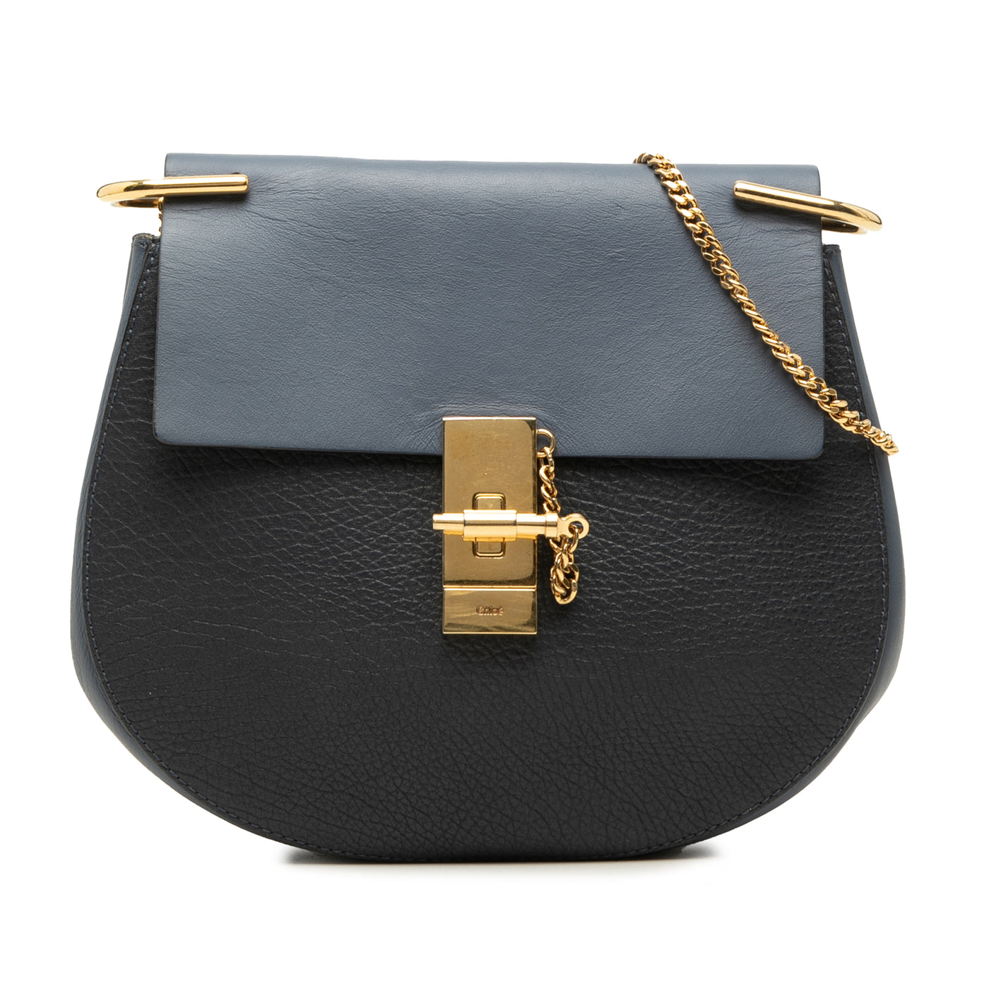 Small Bicolor Smooth and Grained Calfskin Drew Crossbody - Image 1