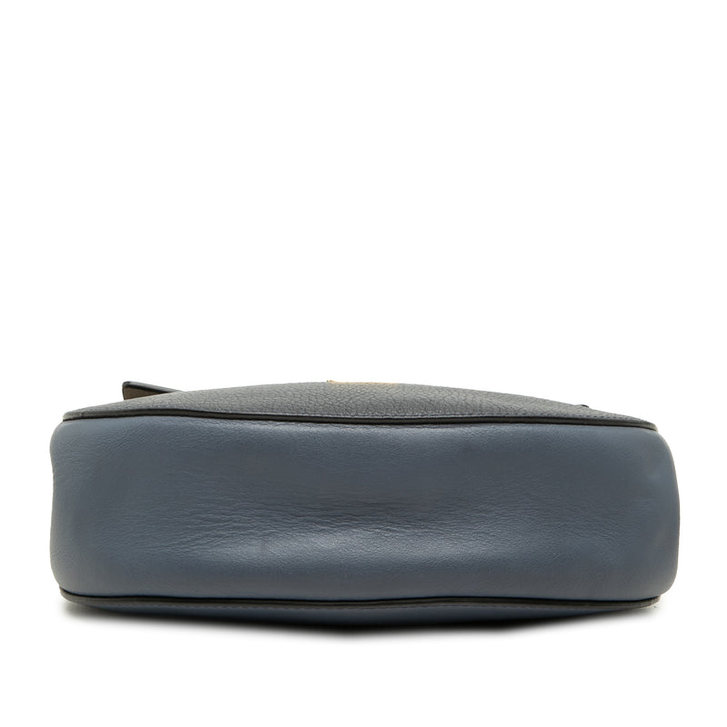 Small Bicolor Smooth and Grained Calfskin Drew Crossbody - Image 3