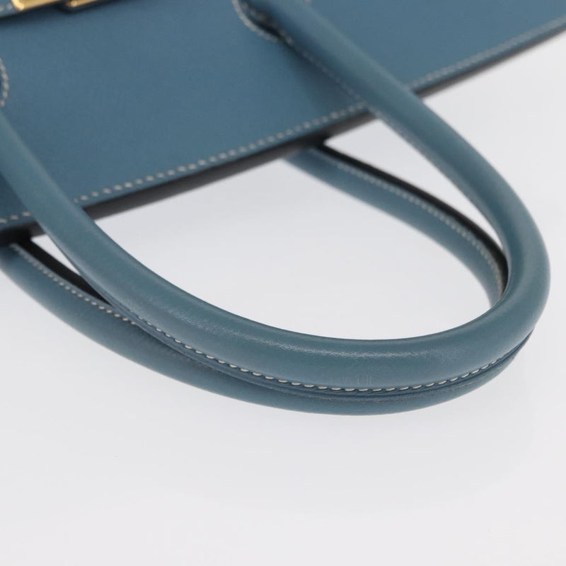 Hermes Birkin Blue Epsom With Gold Hardware Leather Bag