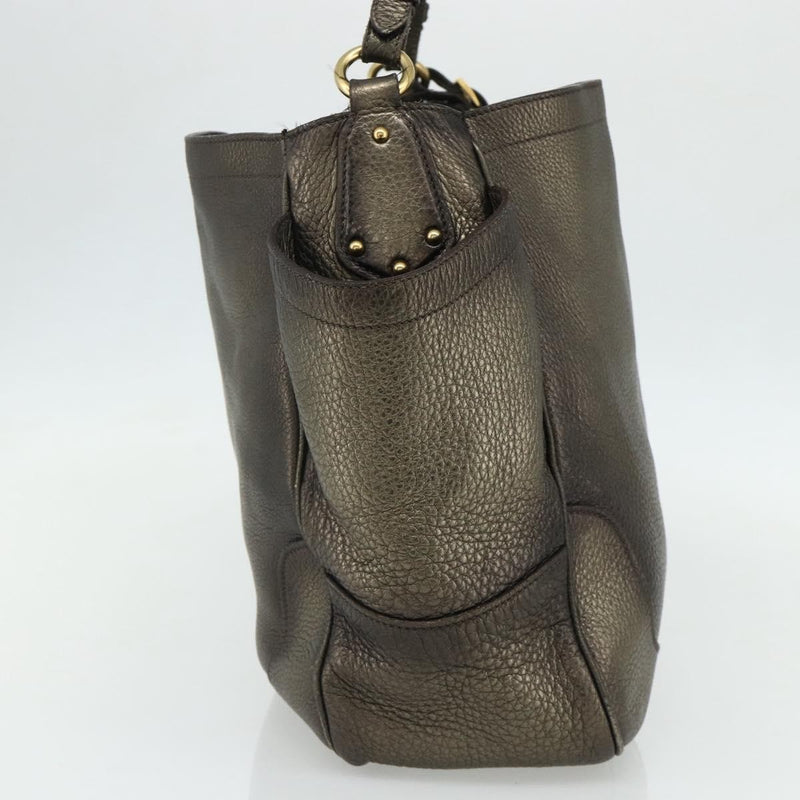 Prada Side Pocket Hobo Vitello Daino Gold Leather