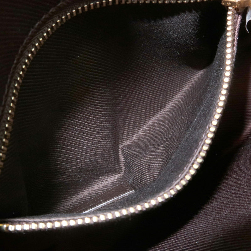 Saint Laurent Le Monogramme Camera Monogram All Over Coated Canvas And Leather Brown Bag