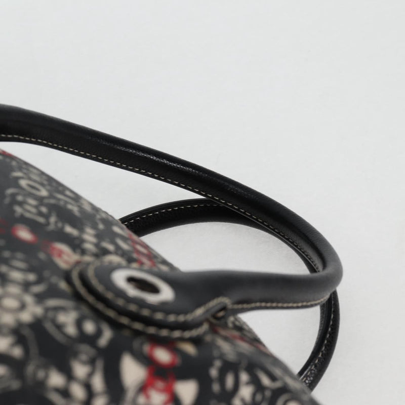 Chanel Optic Coco Bowler Printed Coated Canvas With Caviar Black Bag