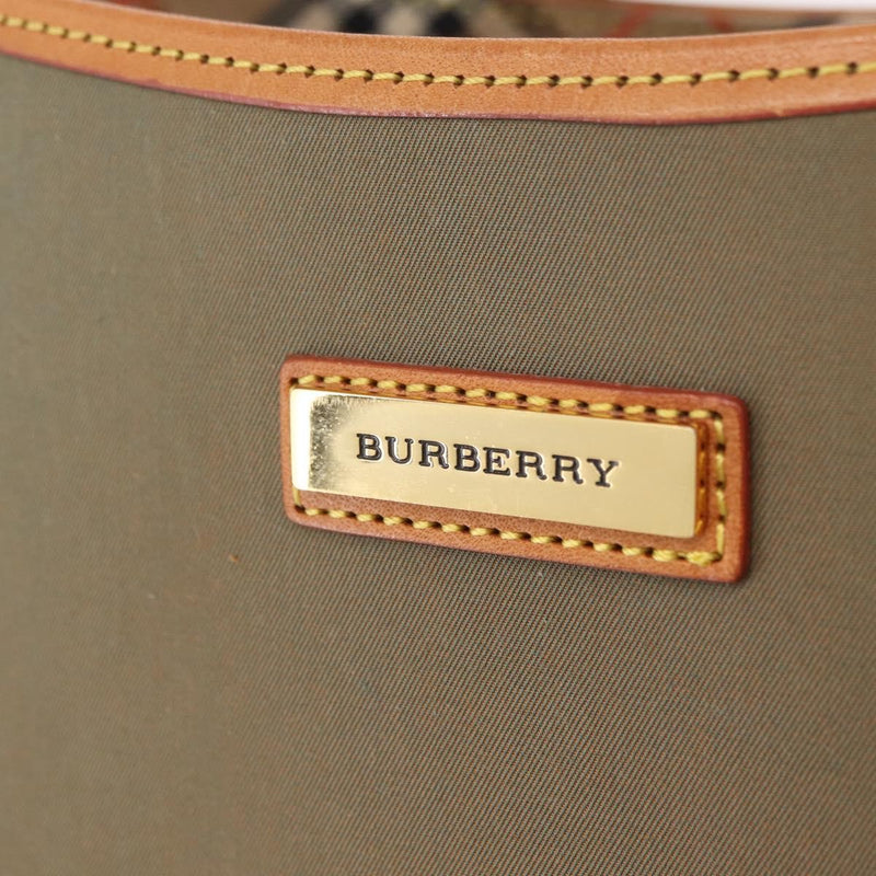 Burberry Shoulder Bag Nova Check Coated Canvas Khaki