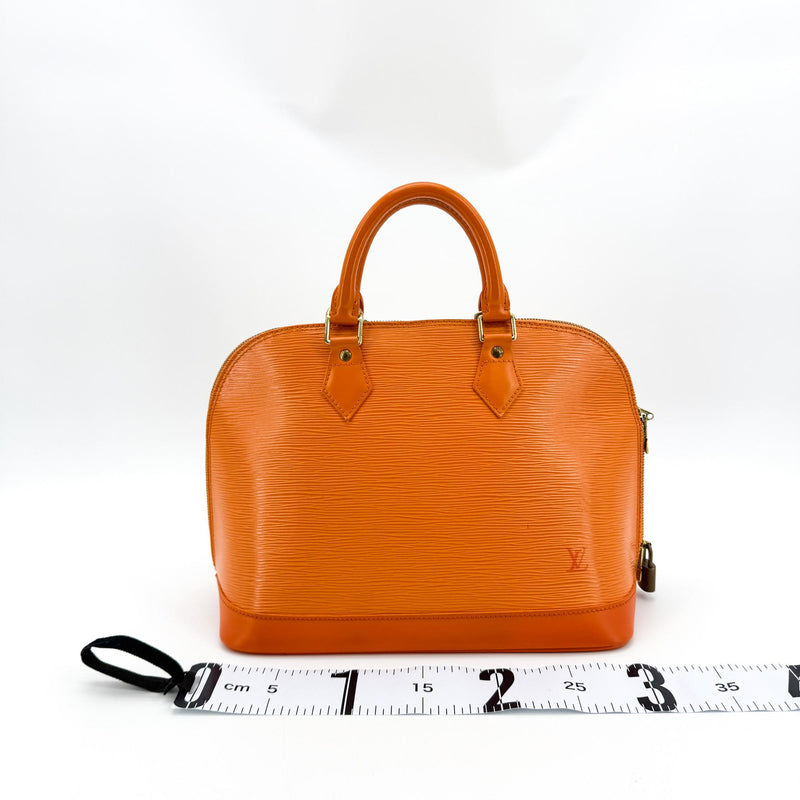 Louis Vuitton Alma Epi Leather Orange Bag