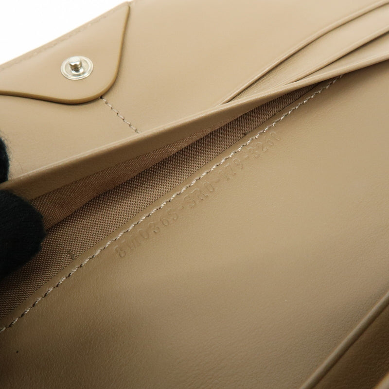 Fendi Continental Wallet On Chain Studded Leather Beige Bag