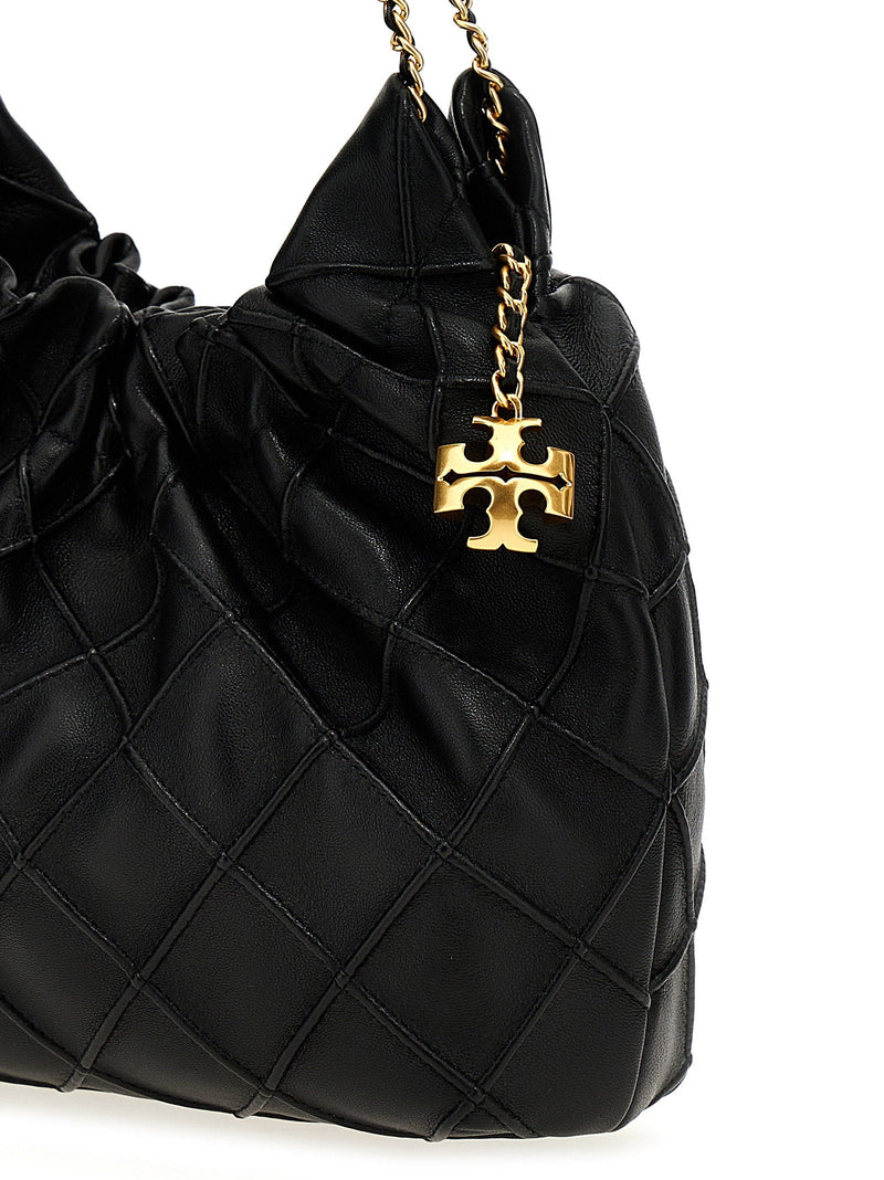 Tory Burch Fleming Shoulder Bag — Black