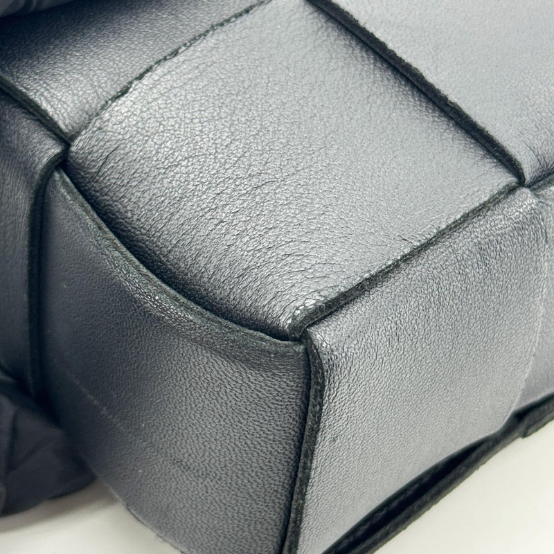 Bottega Veneta Cassette Maxi Intrecciato Leather Black Bag