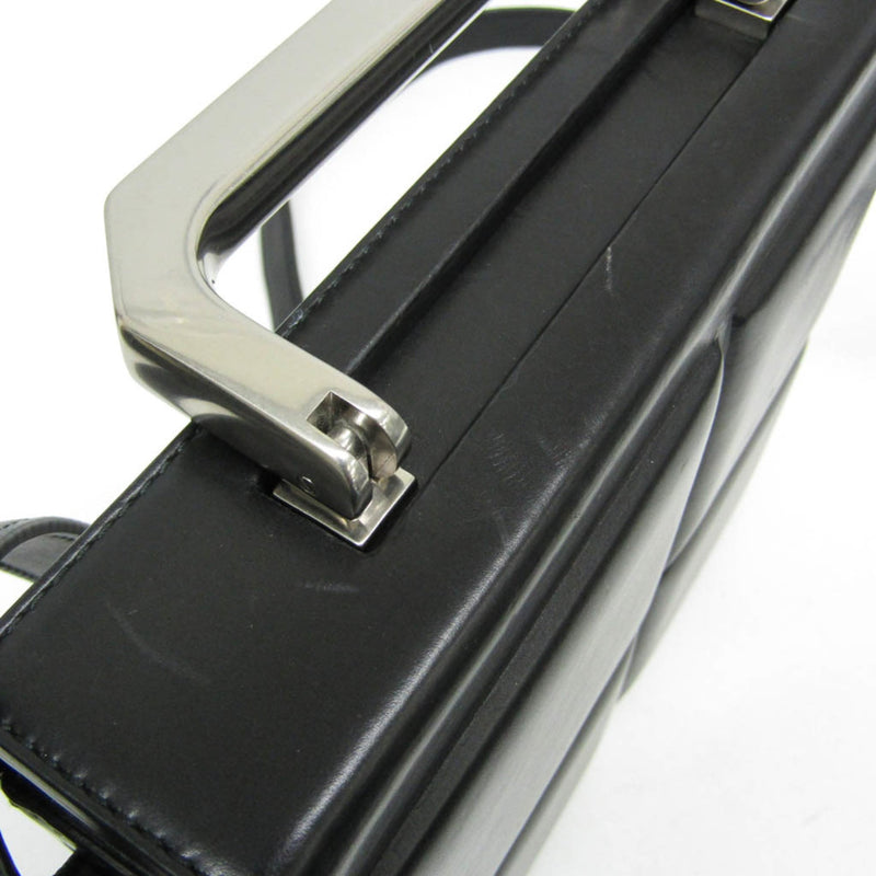 Bottega Veneta Trunk Top Handle Messenger Padded Leather Black
