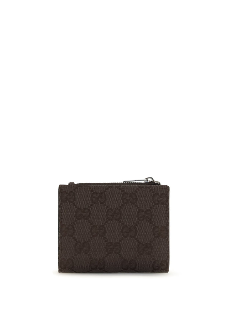 Gucci Plaque-Embellished Gg Canvas Wallet — Brown Polyester; Cotton; Polyamide