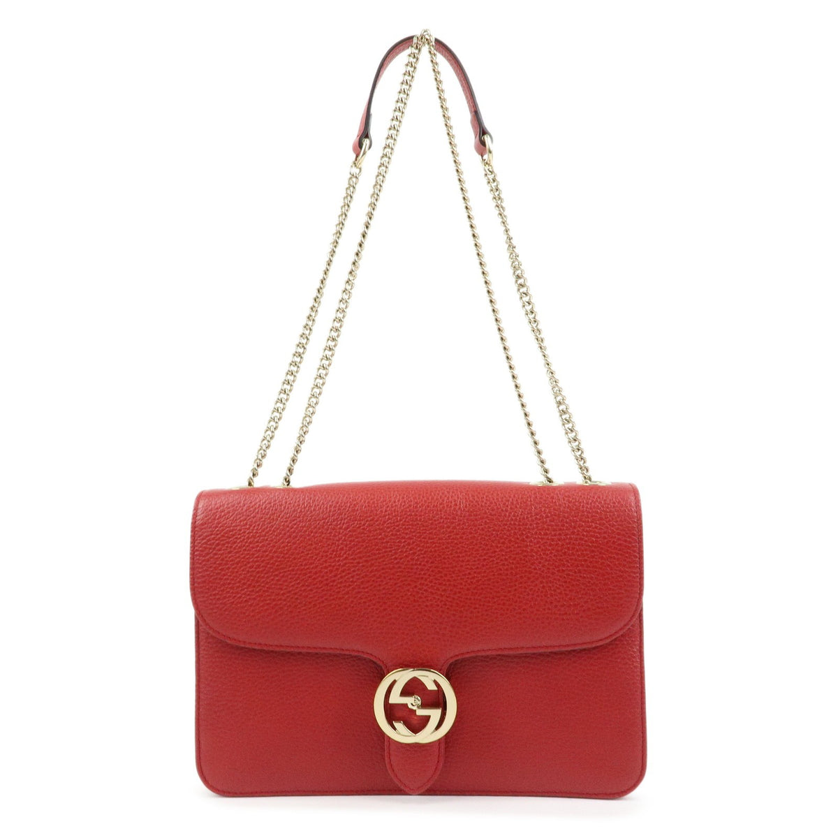 Gucci Interlocking Leather Red Bag