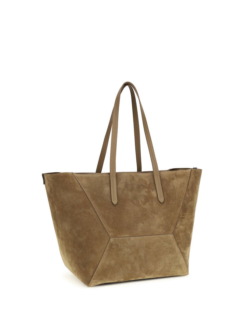 Brunello Cucinelli Bc Tote Bag — Beige Calf Leather Bos Taurus