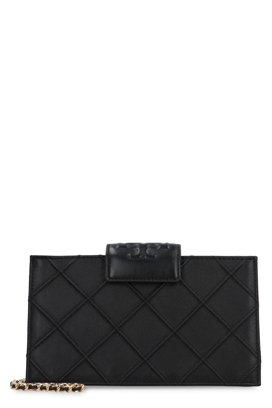 Tory Burch Quilted Lamb Leather Wallet — Black