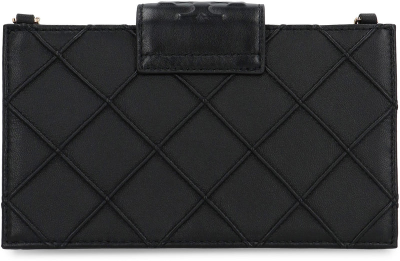 Tory Burch Quilted Lamb Leather Wallet — Black