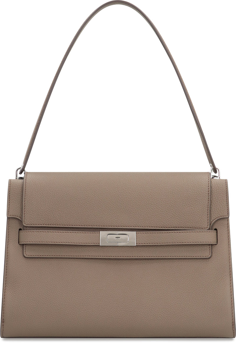 Tory Burch Lee Radziwill Grande Shoulder Bag — Brown Cow Hide