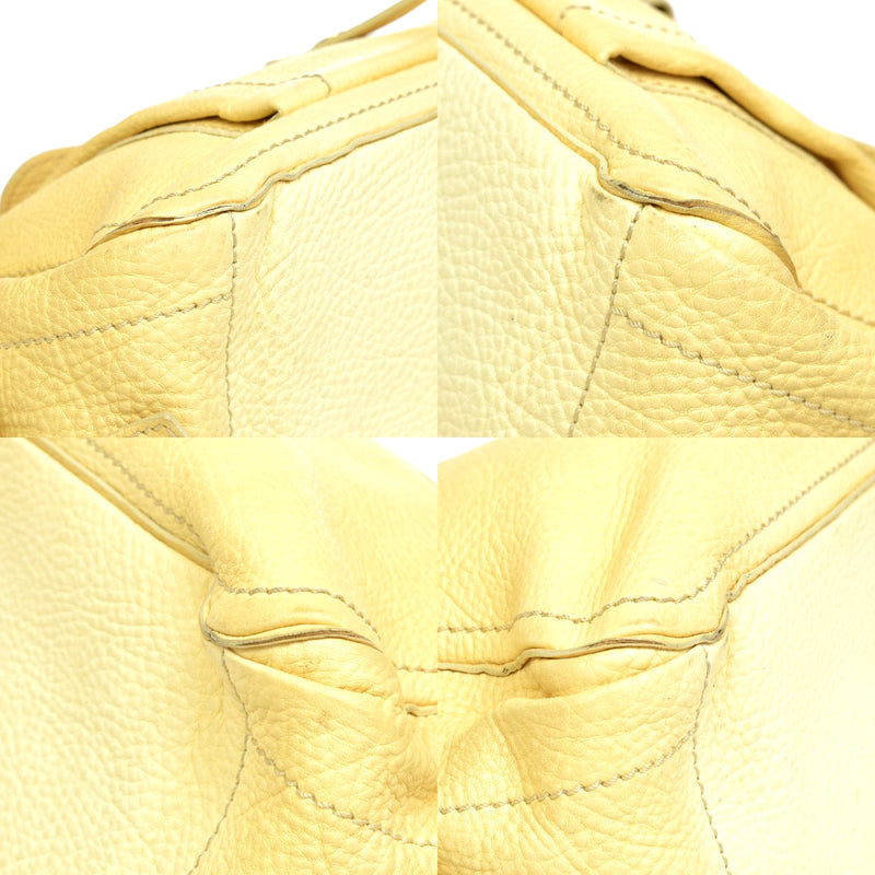 Celine Boogie Satchel Leather Yellow