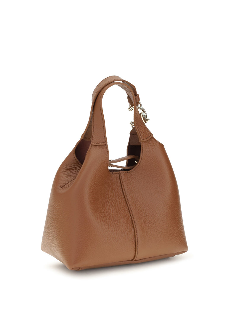 Coccinelle Shoulder Bag — Brown Calf Leather Bos Taurus