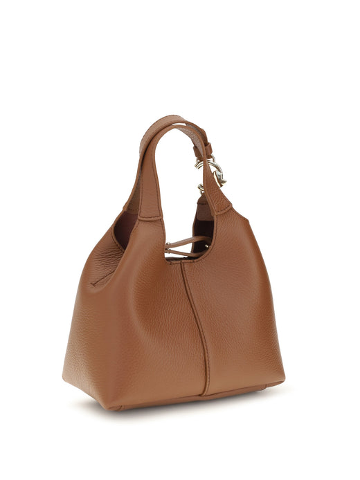 Coccinelle Shoulder Bag — Brown Calf Leather