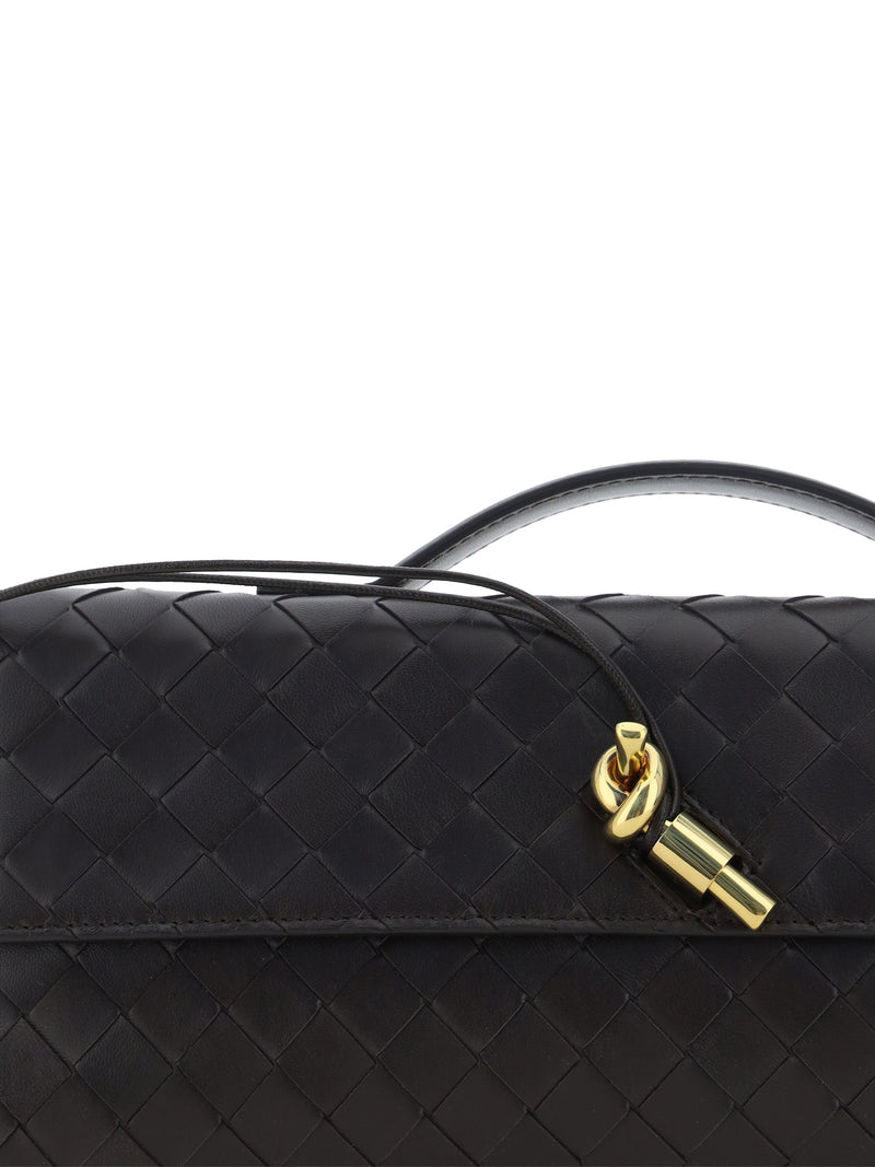 Bottega Veneta Andiamo Clutch — Black Lambskin