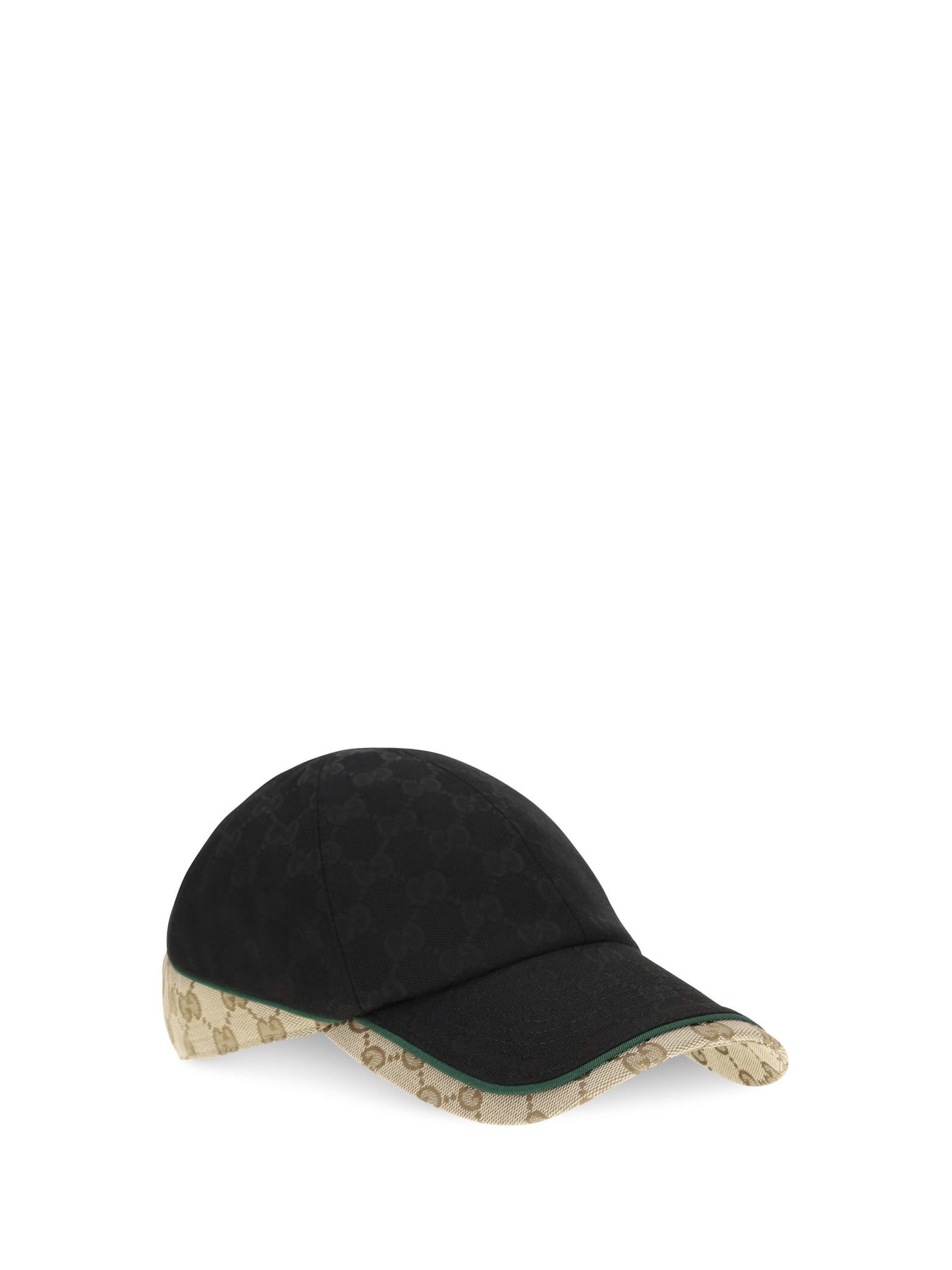 Gucci A001i24hbk3 Gg Cotton Fabric Baseball Cap — Black Caps