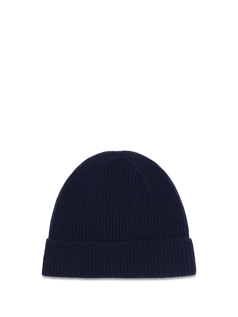 Kiton Ucpl003k0239l05 Ribbed Wool Beanie — Navy Ovis Aries Beanies