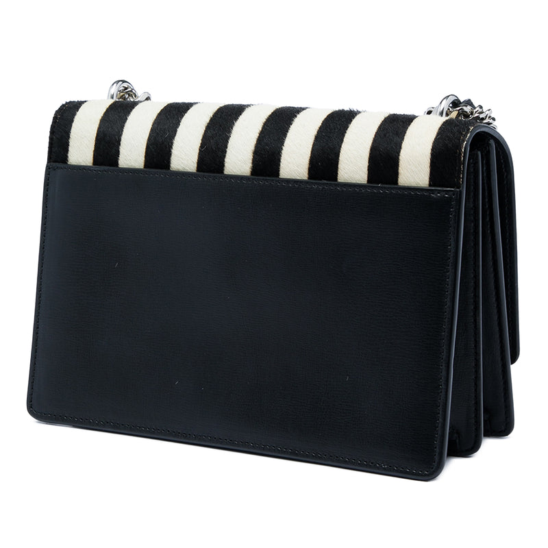 Medium Striped Ponyhair and Calfskin Monogram Sunset Crossbody - Image 2