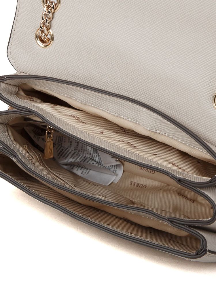 Guess Noelle Ii Crossbody Bag — Taupe Polyurethane