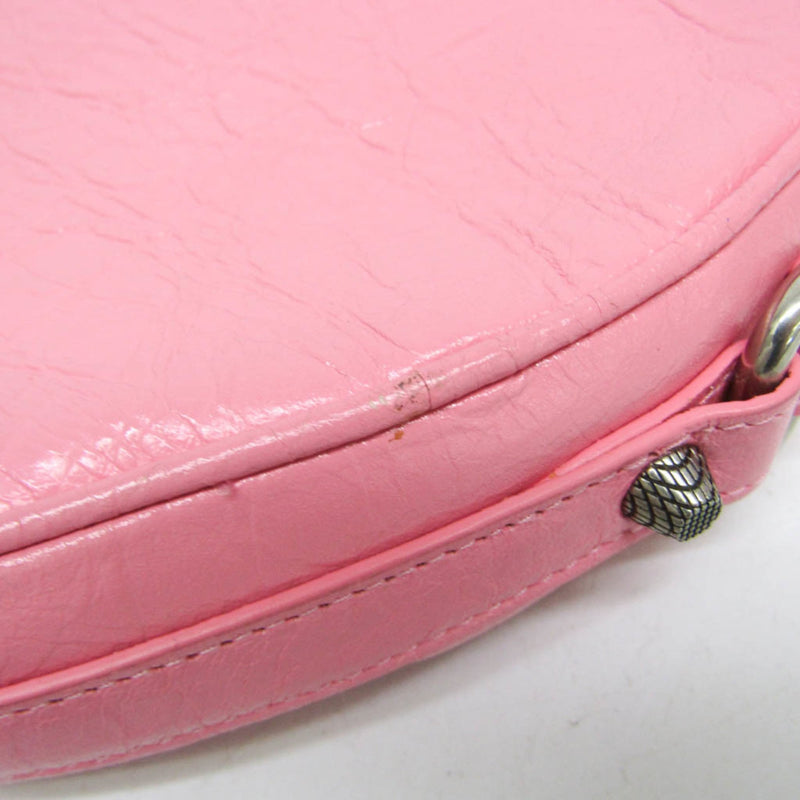 Balenciaga Le Cagole Giant Studs Heart Chain Leather Pink Bag