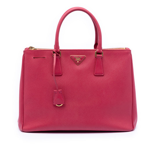 Large Saffiano Lux Galleria Double Zip Satchel - Image 1