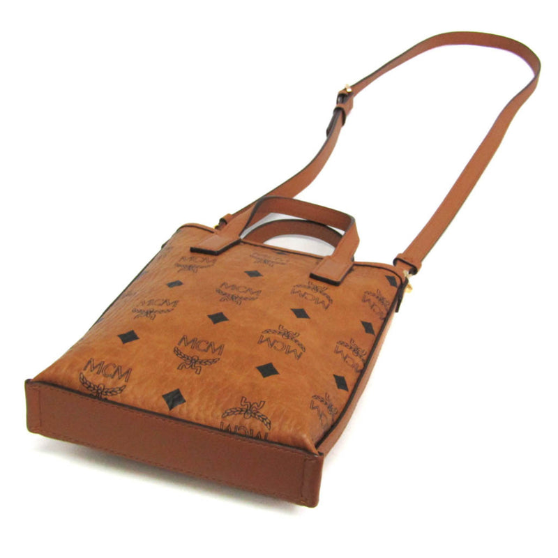 Mcm Visetos Leather Brown Bag