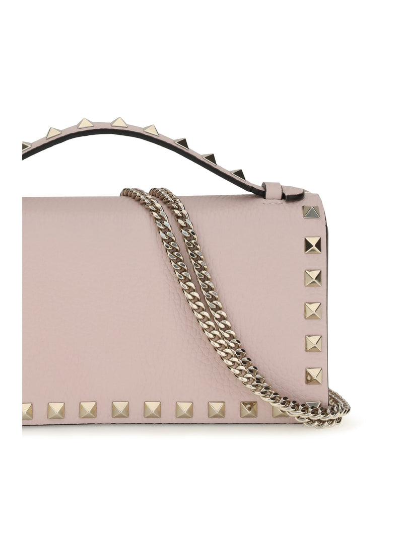 Valentino Garavani Rockstud Wallet — Pink Calf Leather & Purses