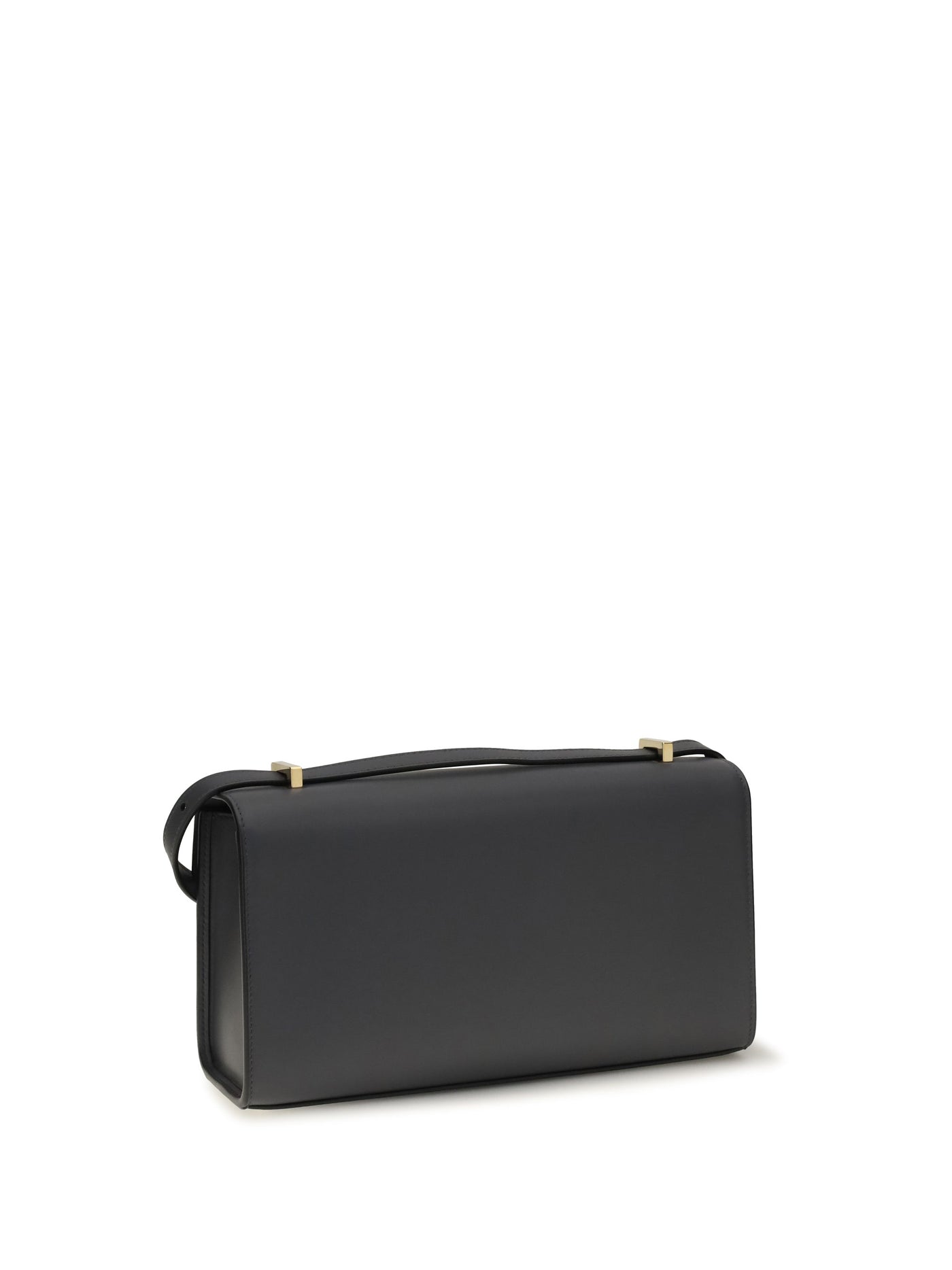 Savette Symmetry 26 Shoulder Bag — Black Calf Leather