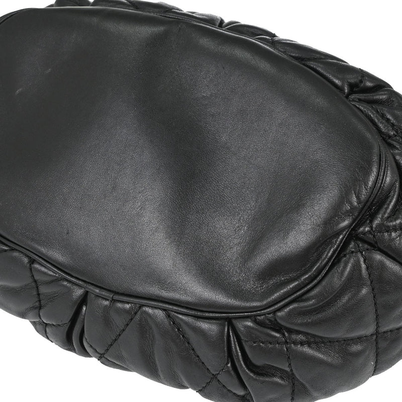 Chanel Cloudy Bundle Bowler Quilted Lambskin Black Leather Bag