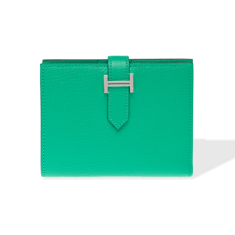 Accessoire Hermes Bearn En Cuir Vert - 102300 Mint Green