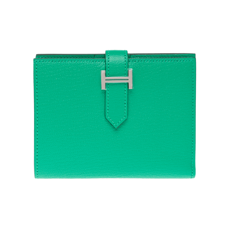 Accessoire Hermes Bearn En Cuir Vert - 102300 Mint Green